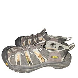 Mens KEEN Newport H2‎ Trail Hiking Water Sandals, Gray Nylon Straps, Size US 7.5